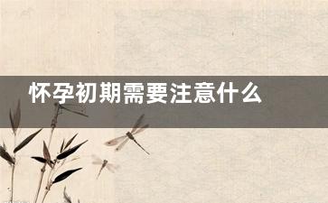 怀孕初期需要注意什么 怀孕初期症状,怀孕初期需要注意哪些问题和饮食